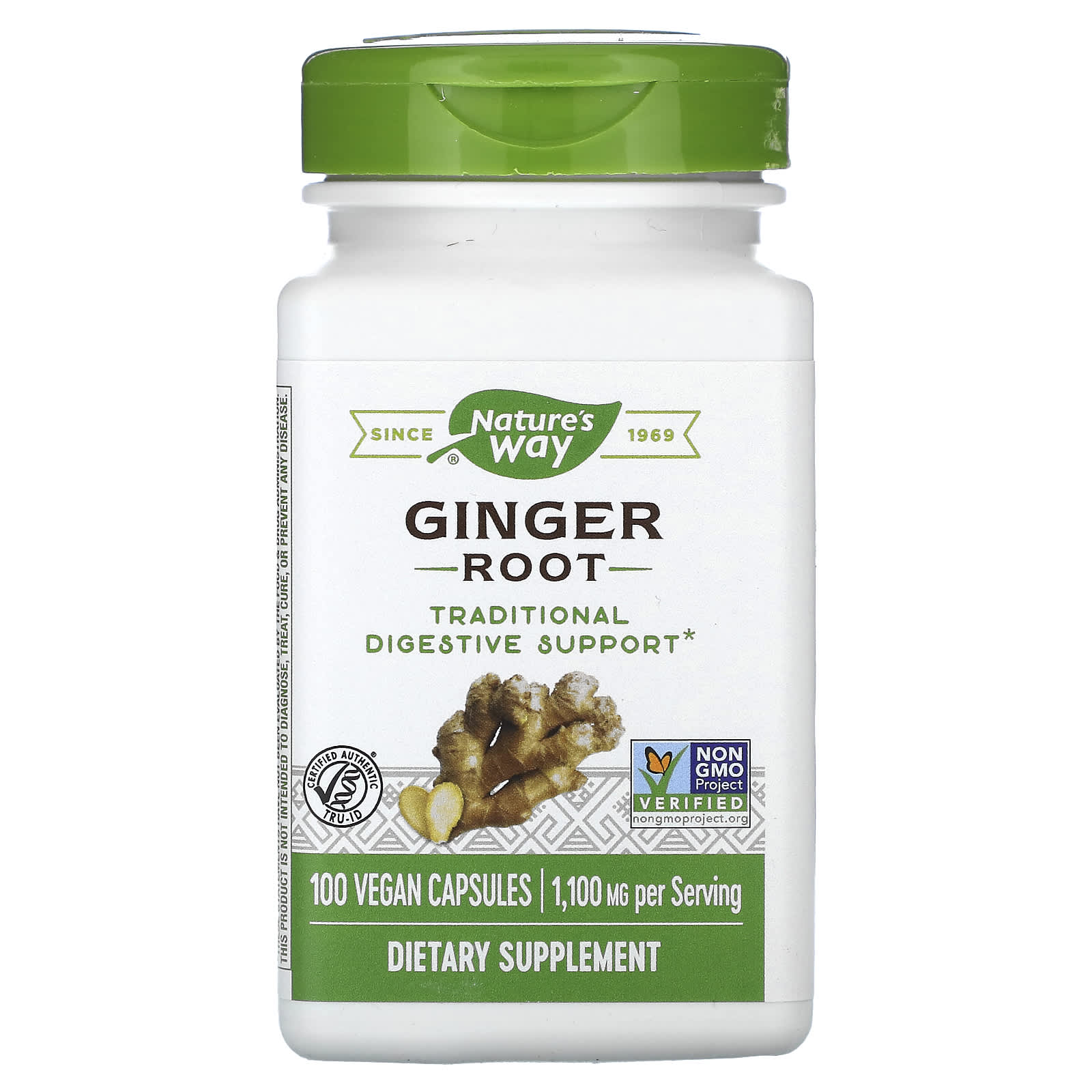 Nature's Way-Ginger Root-550 mg-100 Vegan Capsules