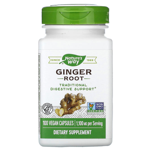 Nature's Way-Ginger Root-550 mg-100 Vegan Capsules