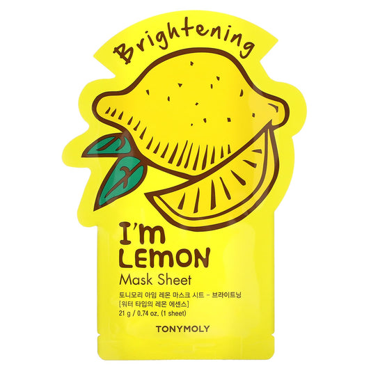 Tony Moly-I'm Lemon-Brightening Beauty Mask Sheet-1 Sheet-0.74 oz (21 g)