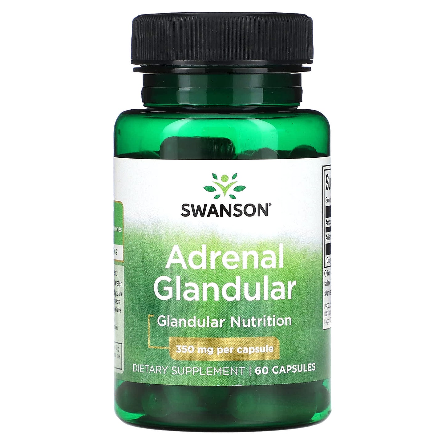 Swanson-Adrenal Glandular-350 mg-60 Capsules