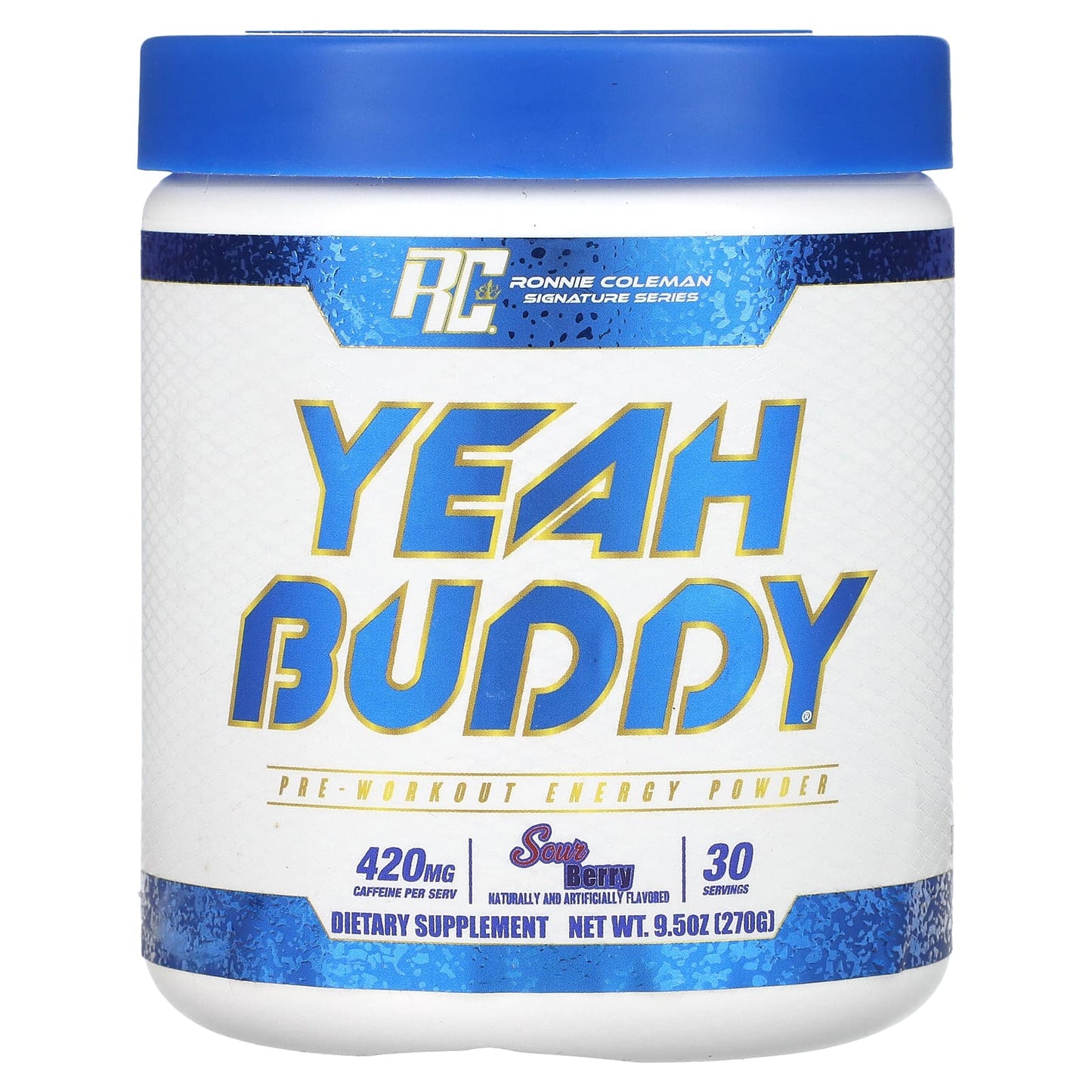 Ronnie Coleman-Signature Series-Yeah Buddy-Pre-Workout Energy Powder-Sour Berry-9.5 oz (270 g)