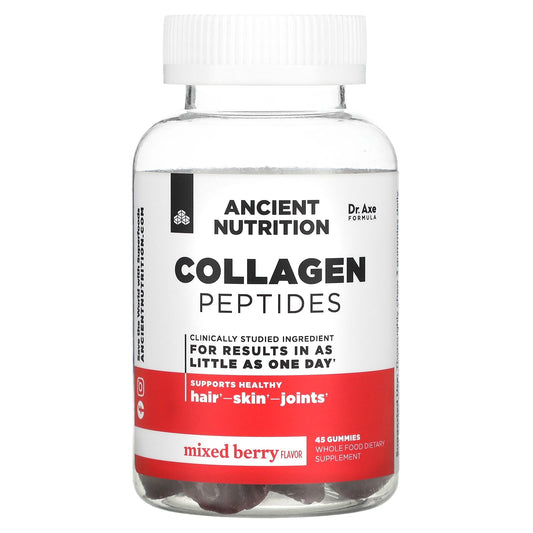 Ancient Nutrition-Collagen Peptides-Mixed Berry-45 Gummies