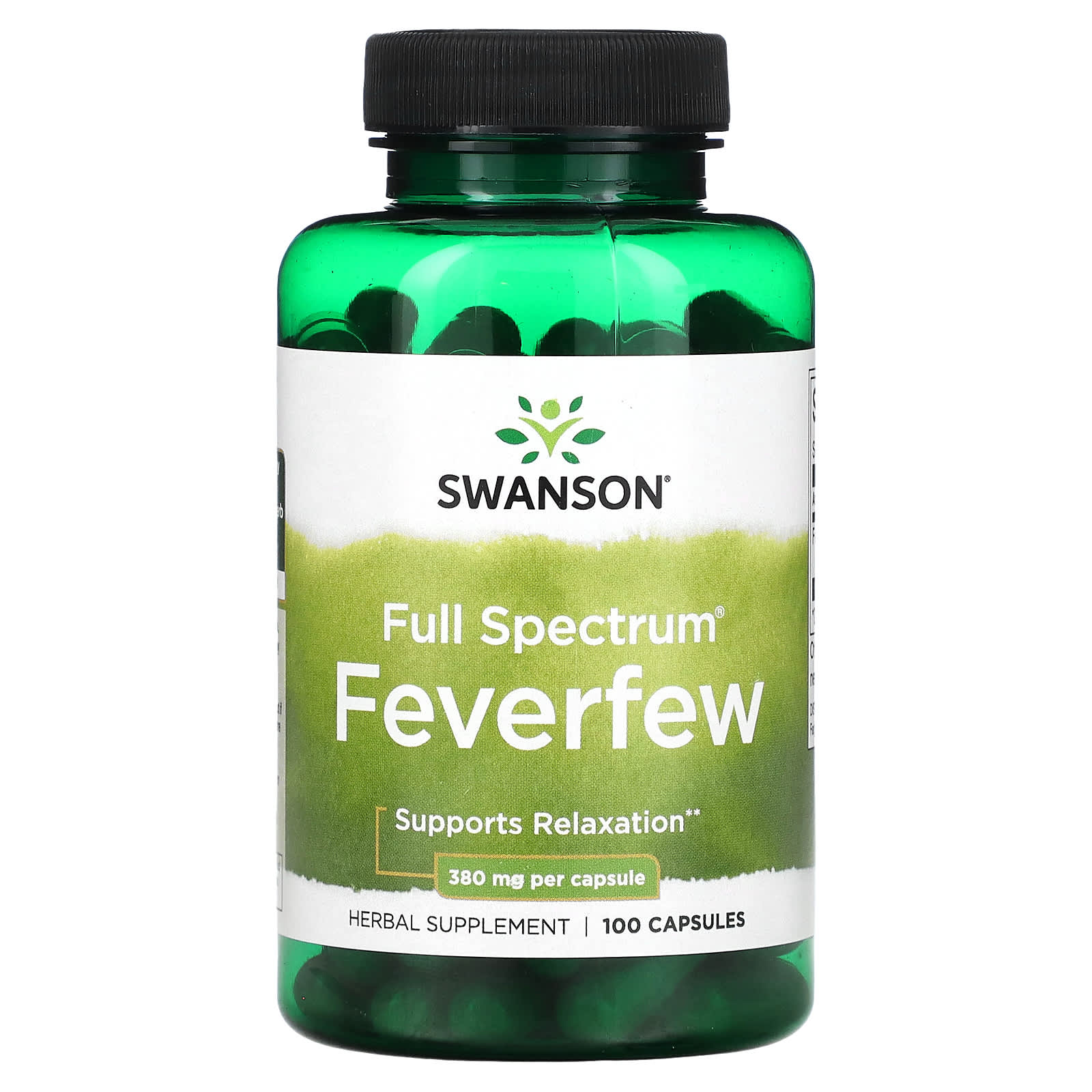 Swanson-Full Spectrum Feverfew-380 mg-100 Capsules