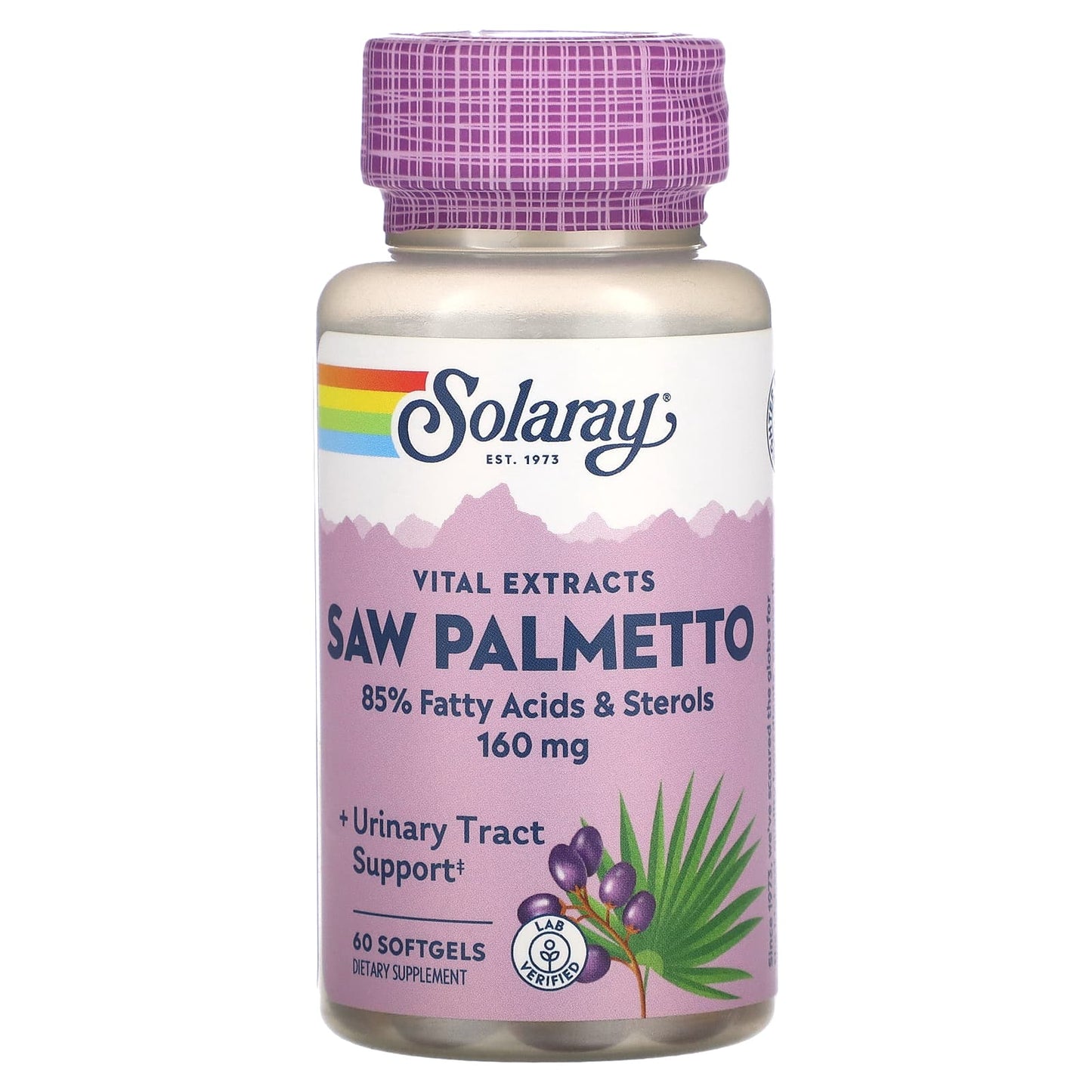 Solaray-Vital Extracts Saw Palmetto-160 mg-60 Softgels