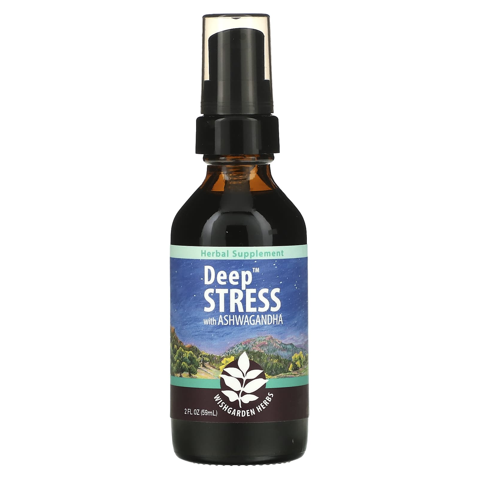 WishGarden Herbs-Deep Stress with Ashwagandha-2 fl oz (59 ml)