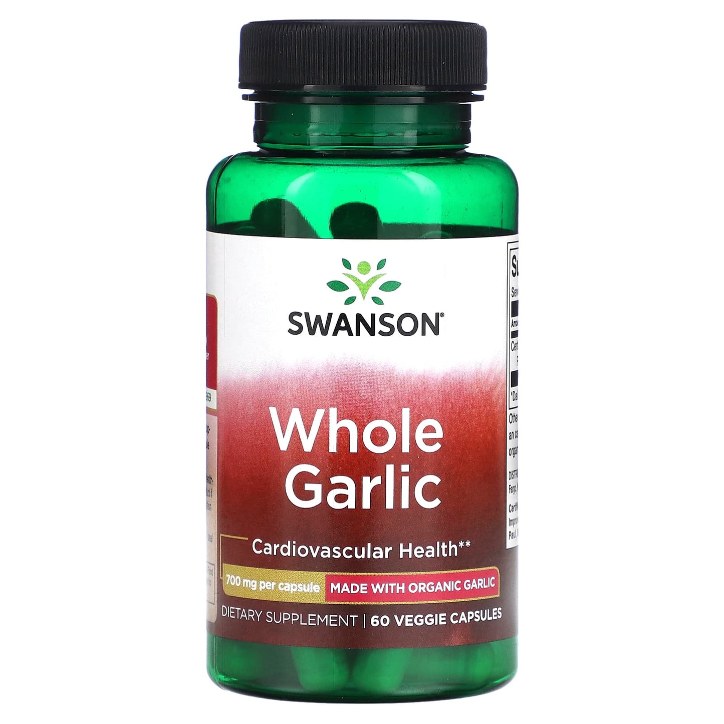 Swanson-Whole Garlic-700 mg-60 Veggie Capsules