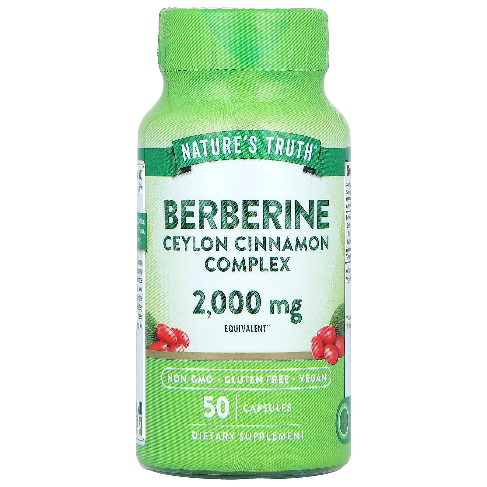 Nature's Truth-Berberine Ceylon Cinnamon Complex-2,000 mg-50 Capsules