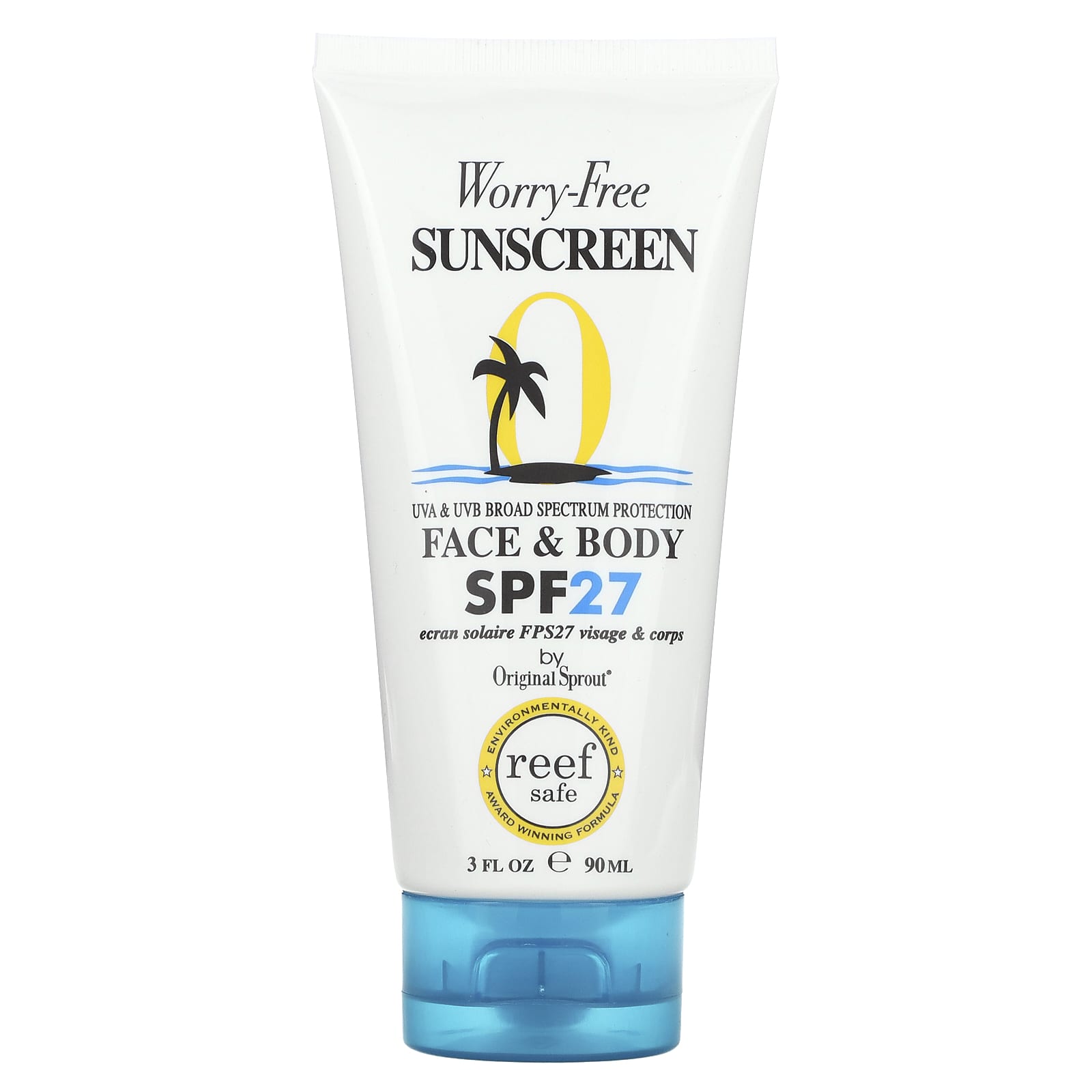 Original Sprout-Worry-Free Sunscreen-Face & Body-SPF 27-3 fl oz (90 ml)