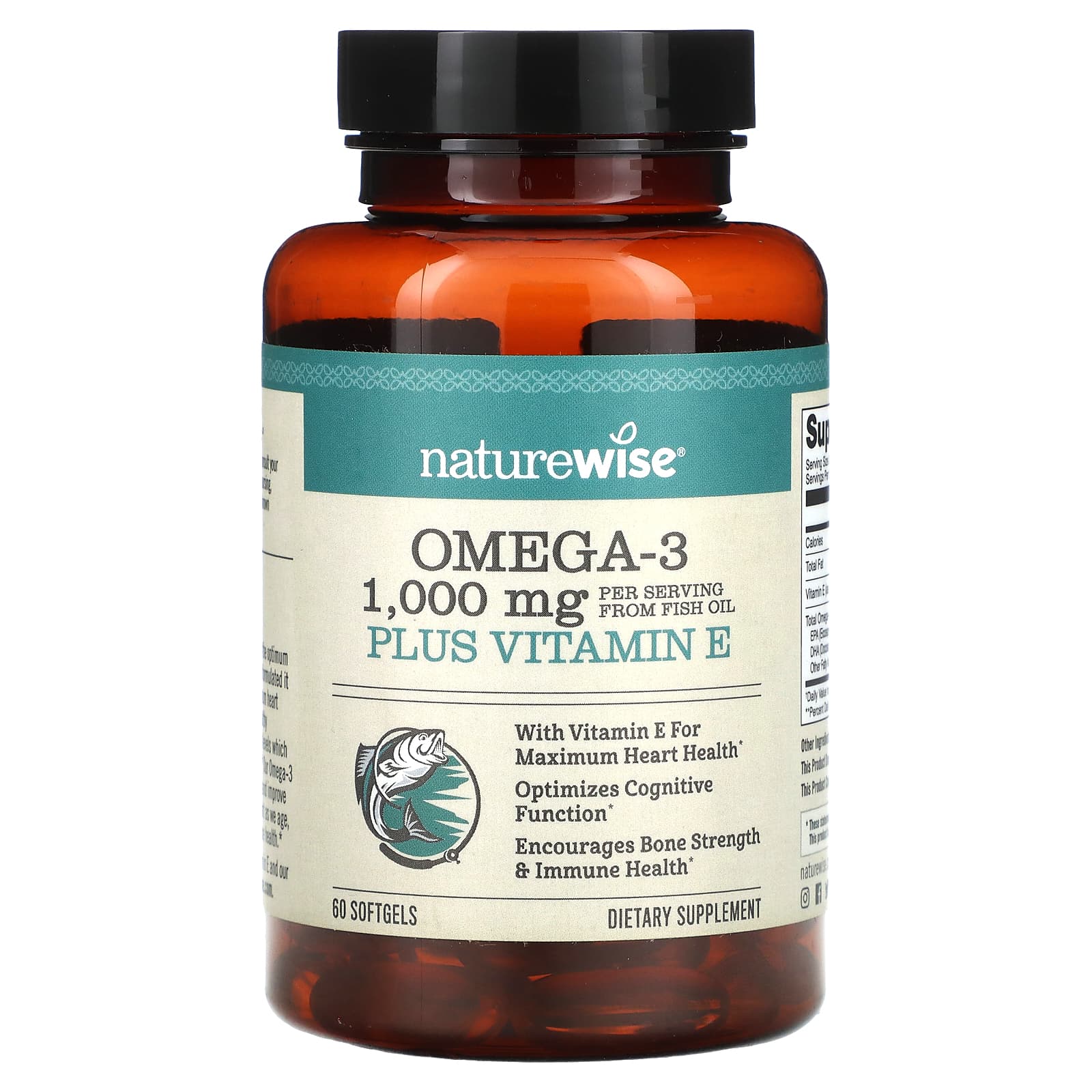 NatureWise-Omega 3 Plus Vitamin E-60 Softgels