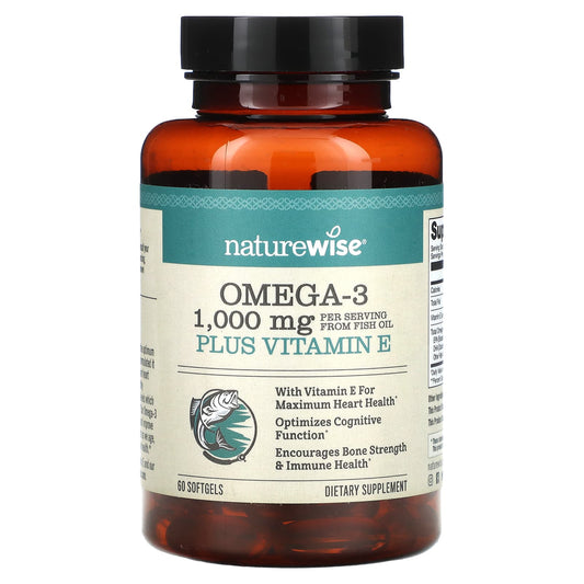 NatureWise-Omega 3 Plus Vitamin E-60 Softgels