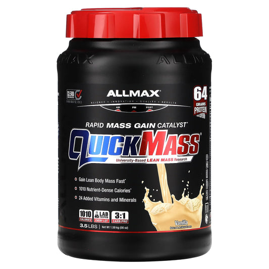 ALLMAX-Quick Mass-Rapid Mass Gain Catalyst-Vanilla-3.5 lbs (1.59 kg)