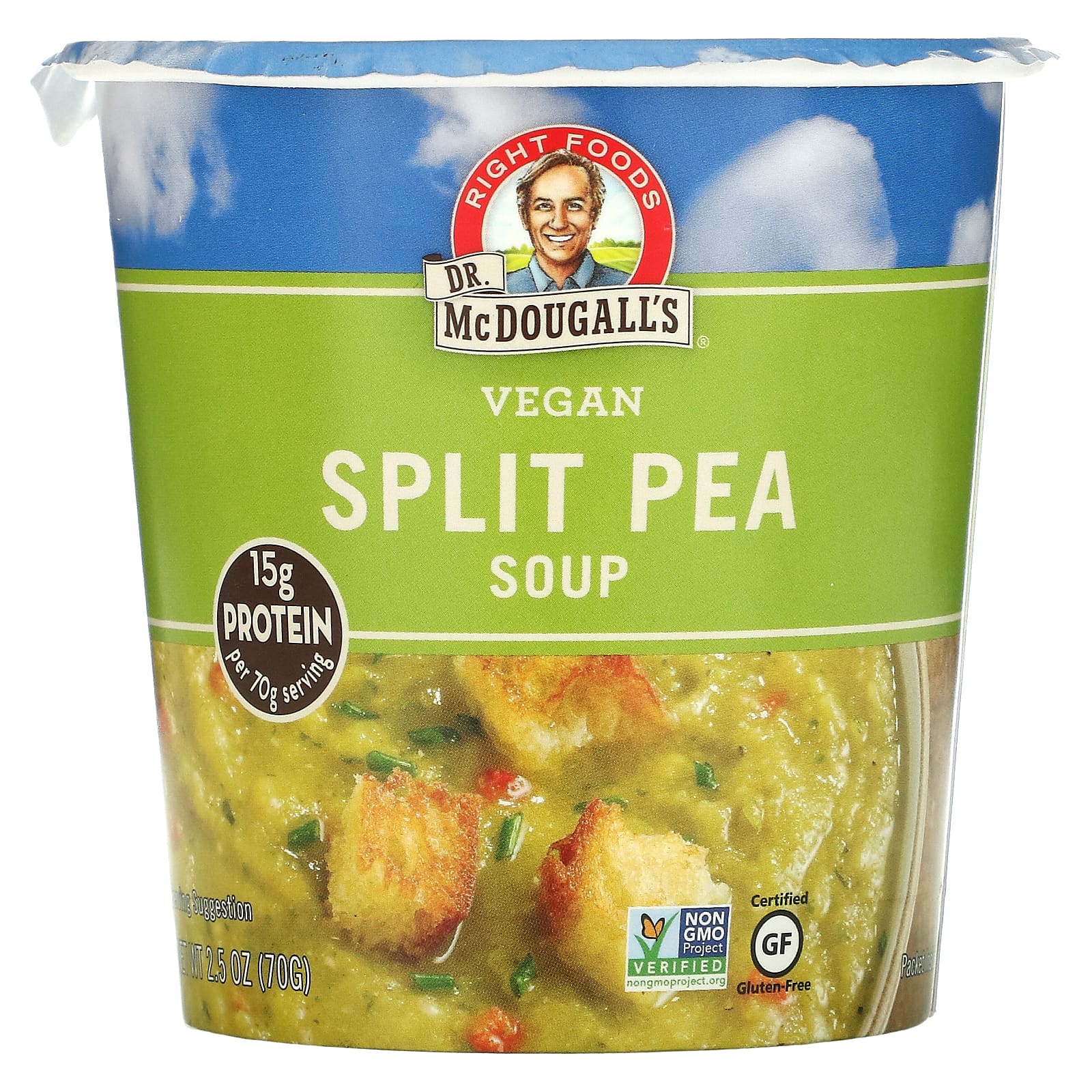 Dr. McDougall's-Vegan Split Pea Soup-2.5 oz (70 g)