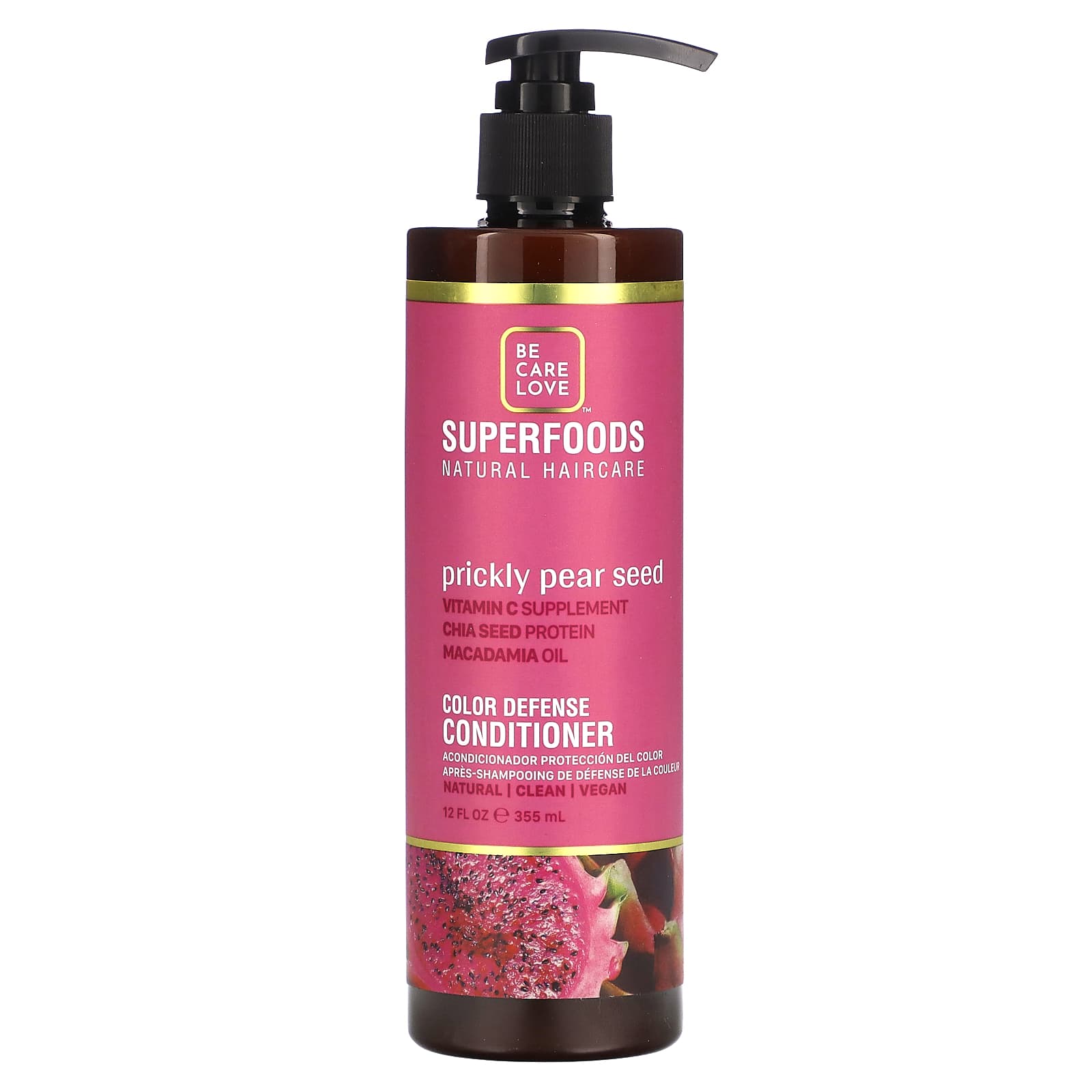 Be Care Love-Superfoods-Natural Haircare-Color Defense Conditioner-Prickly Pear Seed-12 fl oz (355 ml)