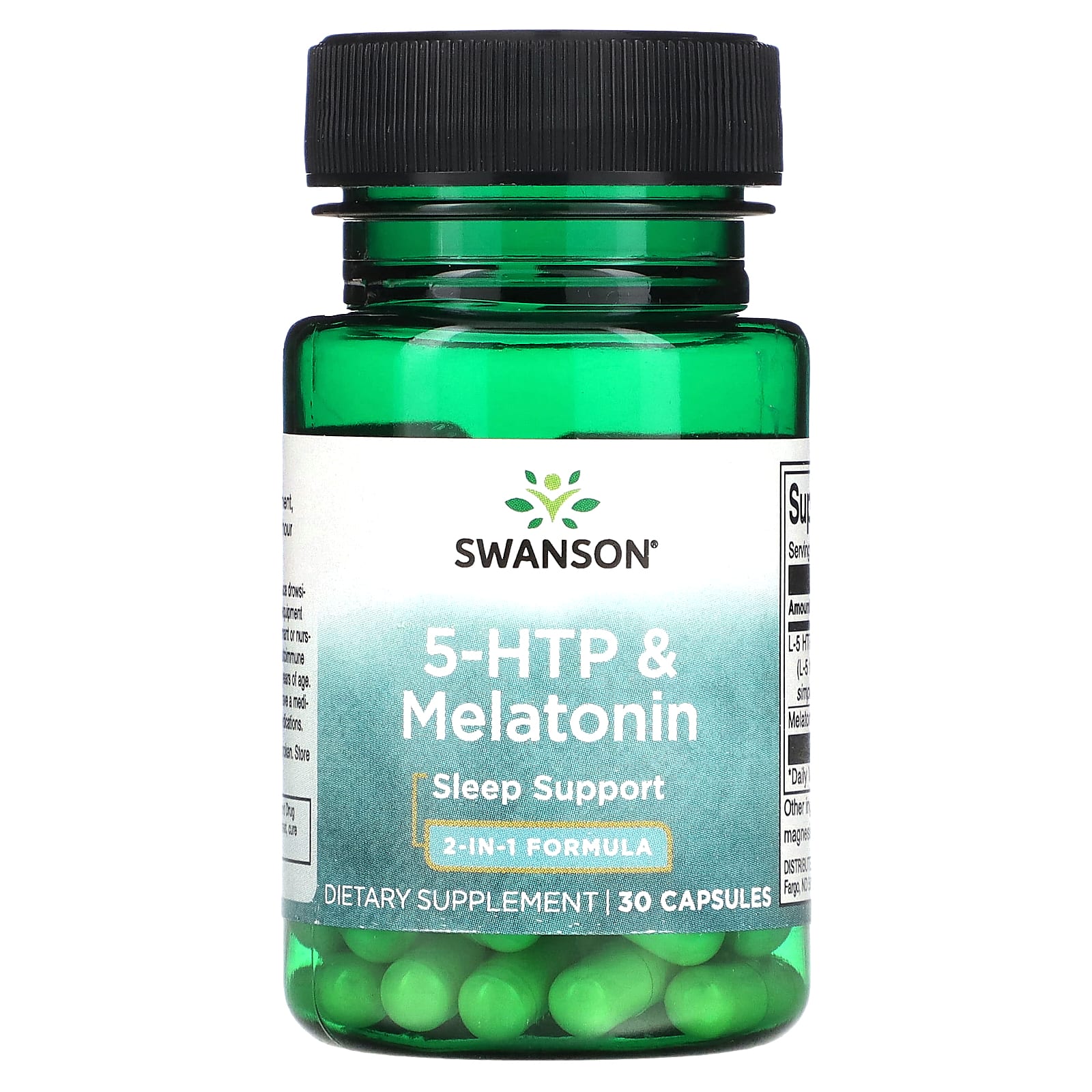 Swanson-5-HTP & Melatonin-30 Capsules