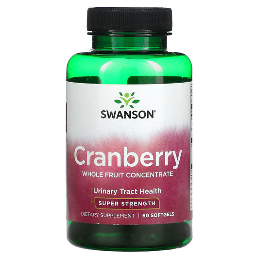 Swanson-Cranberry-Whole Fruit Concentrate-Super Strength-60 Softgels