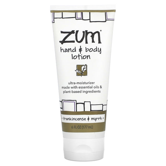 ZUM-Hand & Body Lotion-Frankincense & Myrrh-6 fl oz (177 ml)