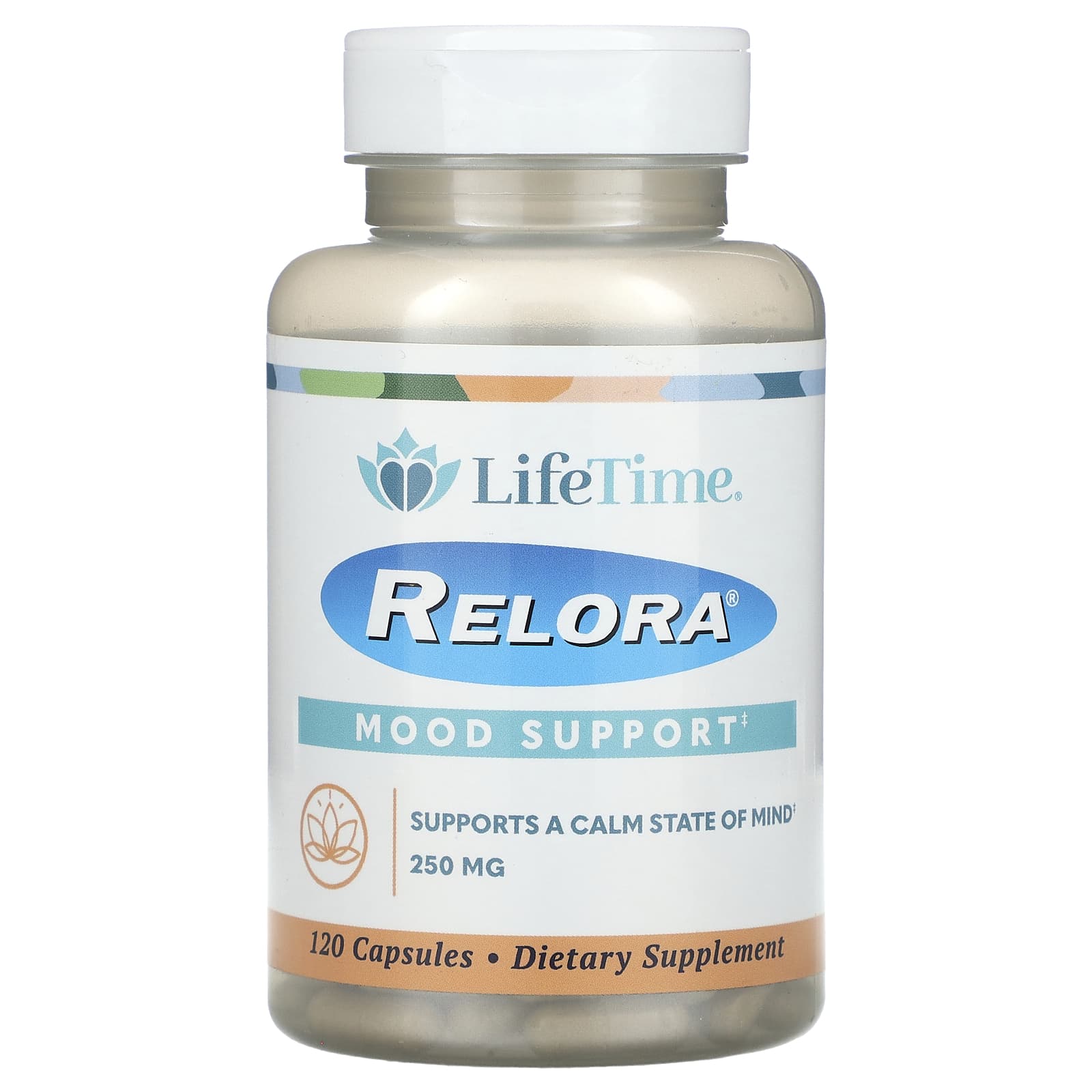 LifeTime Vitamins-Relora-Mood Support-250 mg-120 Capsules