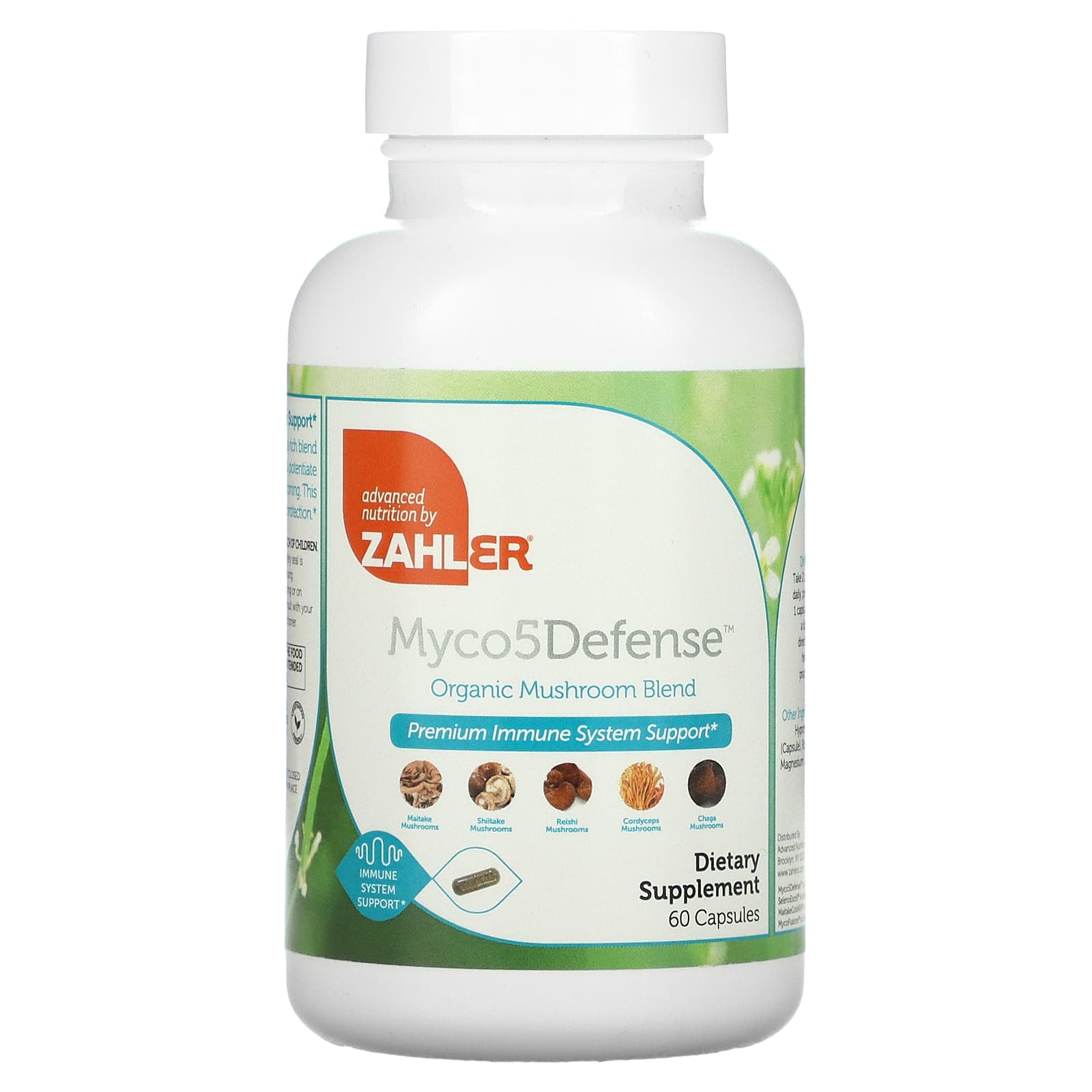 Zahler-Myco5Defense-Organic Mushroom Blend -60 capsules