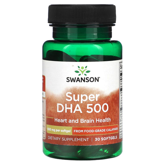 Swanson-Super DHA 500-500 mg -30 Softgels