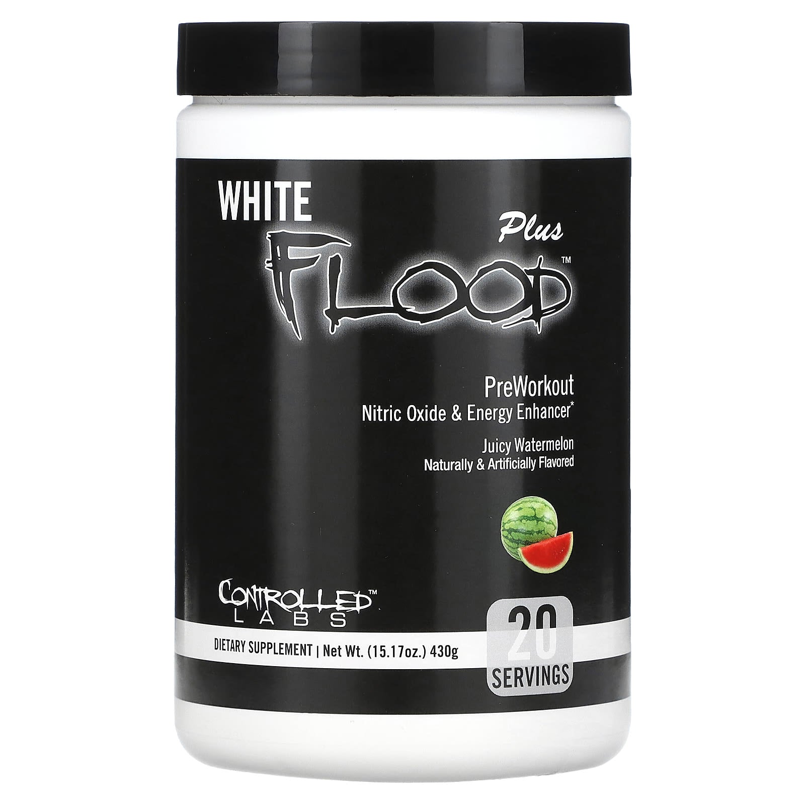 Controlled Labs-White Flood Plus-Preworkout-Juicy Watermelon-15.17 oz (430 g)