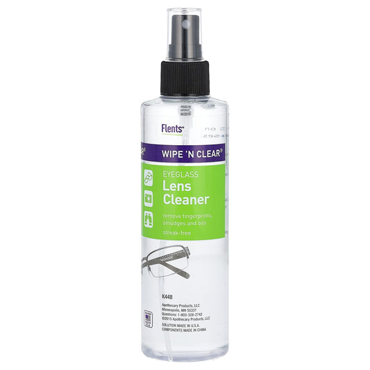 Flents-Wipe 'N Clear-Eyeglass Lens Cleaner-8 fl oz (236.6 ml)