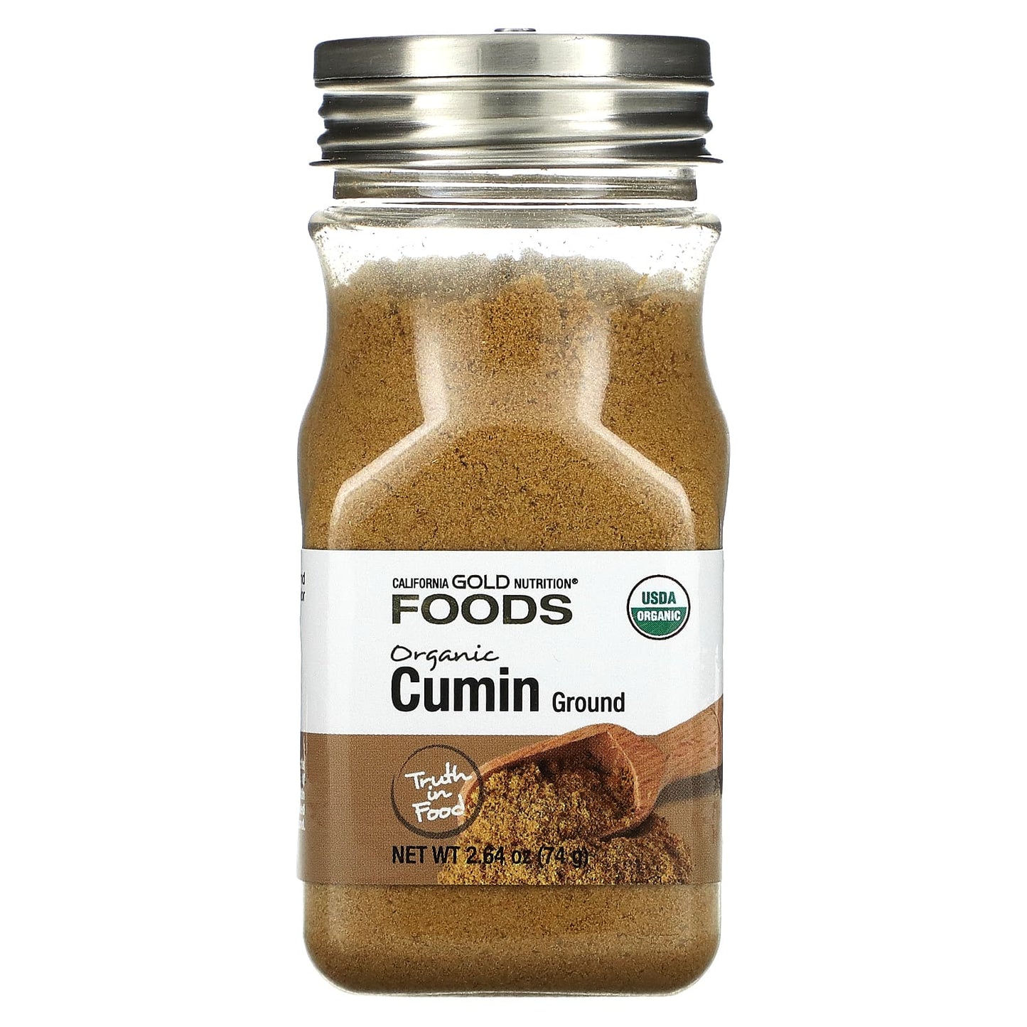 California Gold Nutrition-FOODS - Organic Cumin- 2.64 oz (74 g)