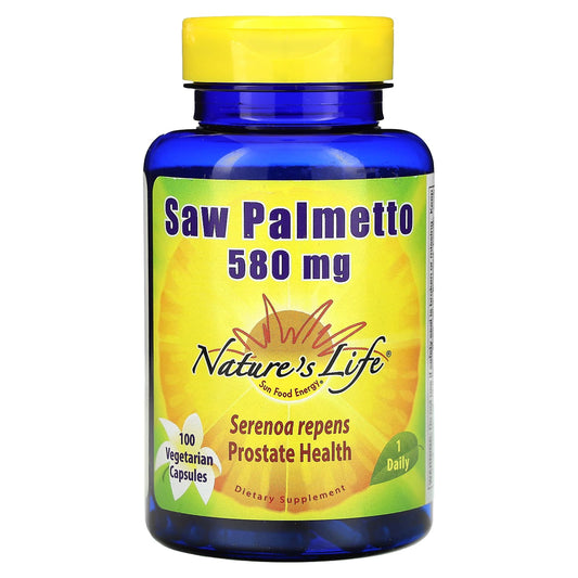 Nature's Life-Saw Palmetto-580 mg-100 Vegetarian Capsules