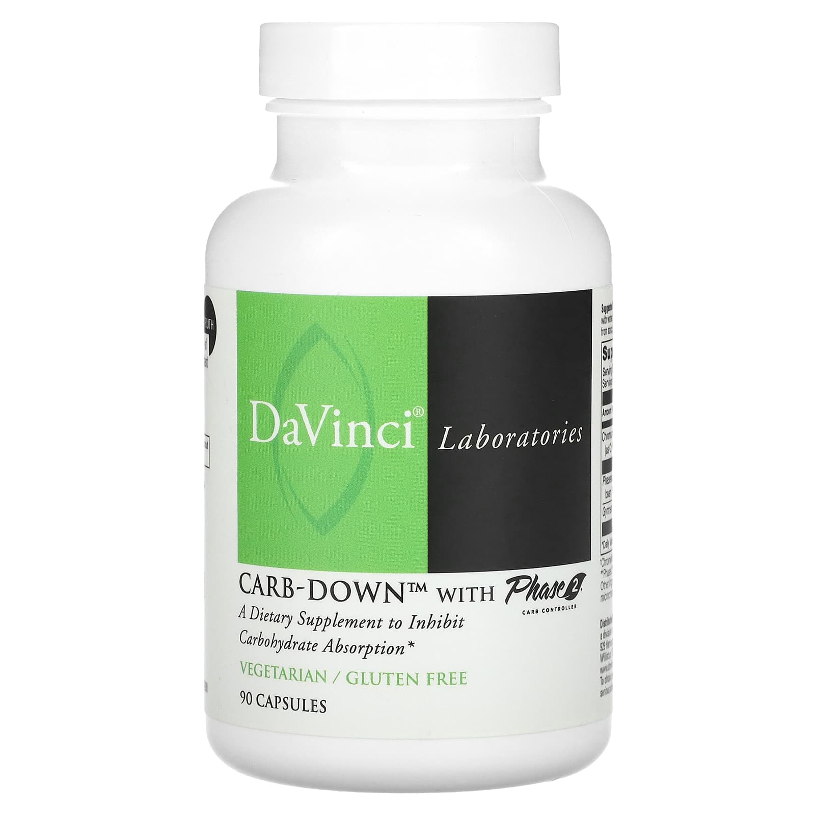 DaVinci Laboratories of Vermont-Carb-Down with Phase 2 Carb Controller-90 Capsules