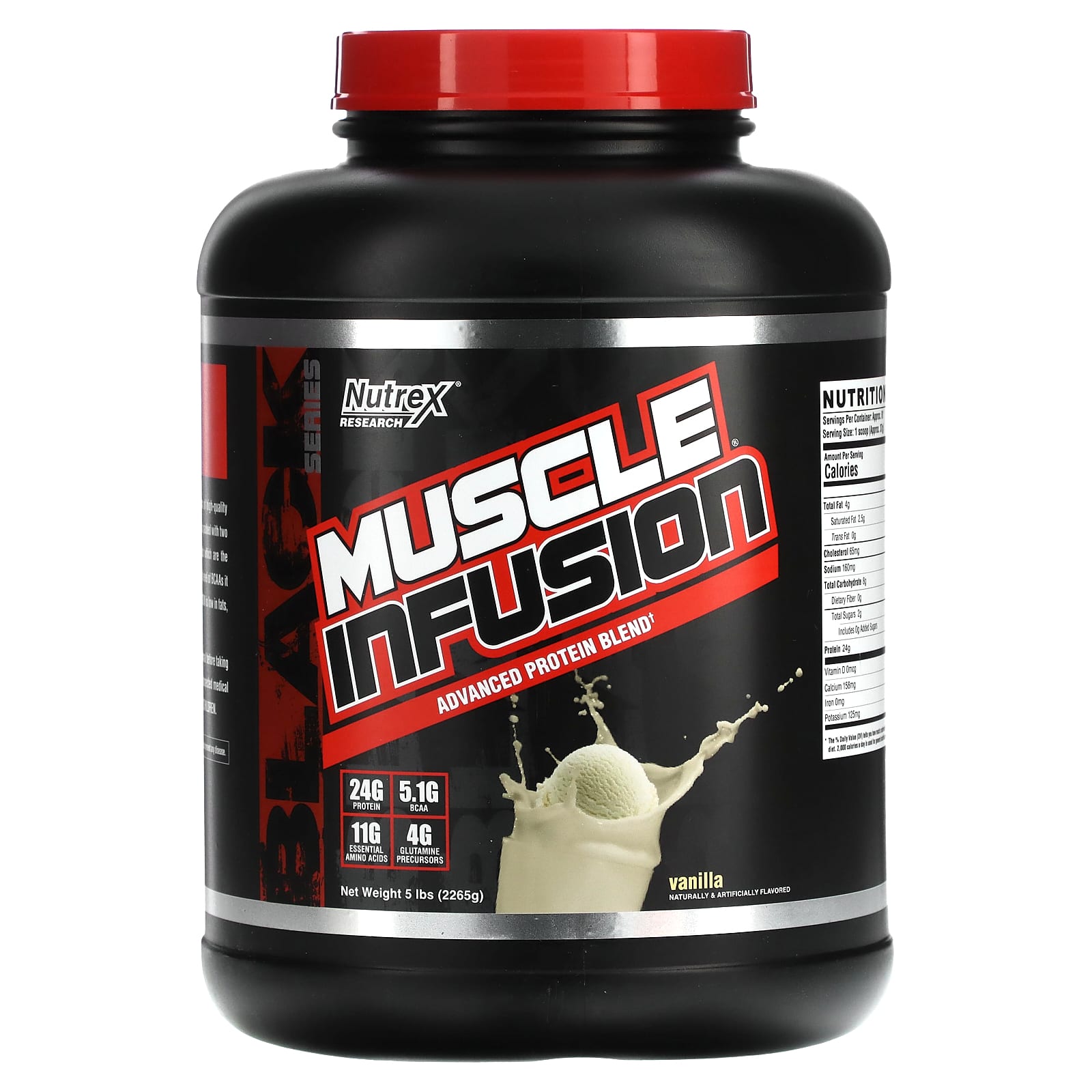 Nutrex Research-Muscle Infusion Advanced Protein Blend-Vanilla-5 lbs (2,265 g)