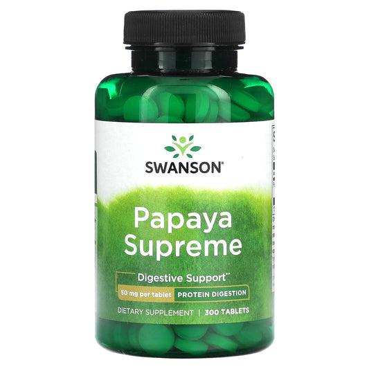 Swanson-Papaya Supreme -50 mg -300 Tablets