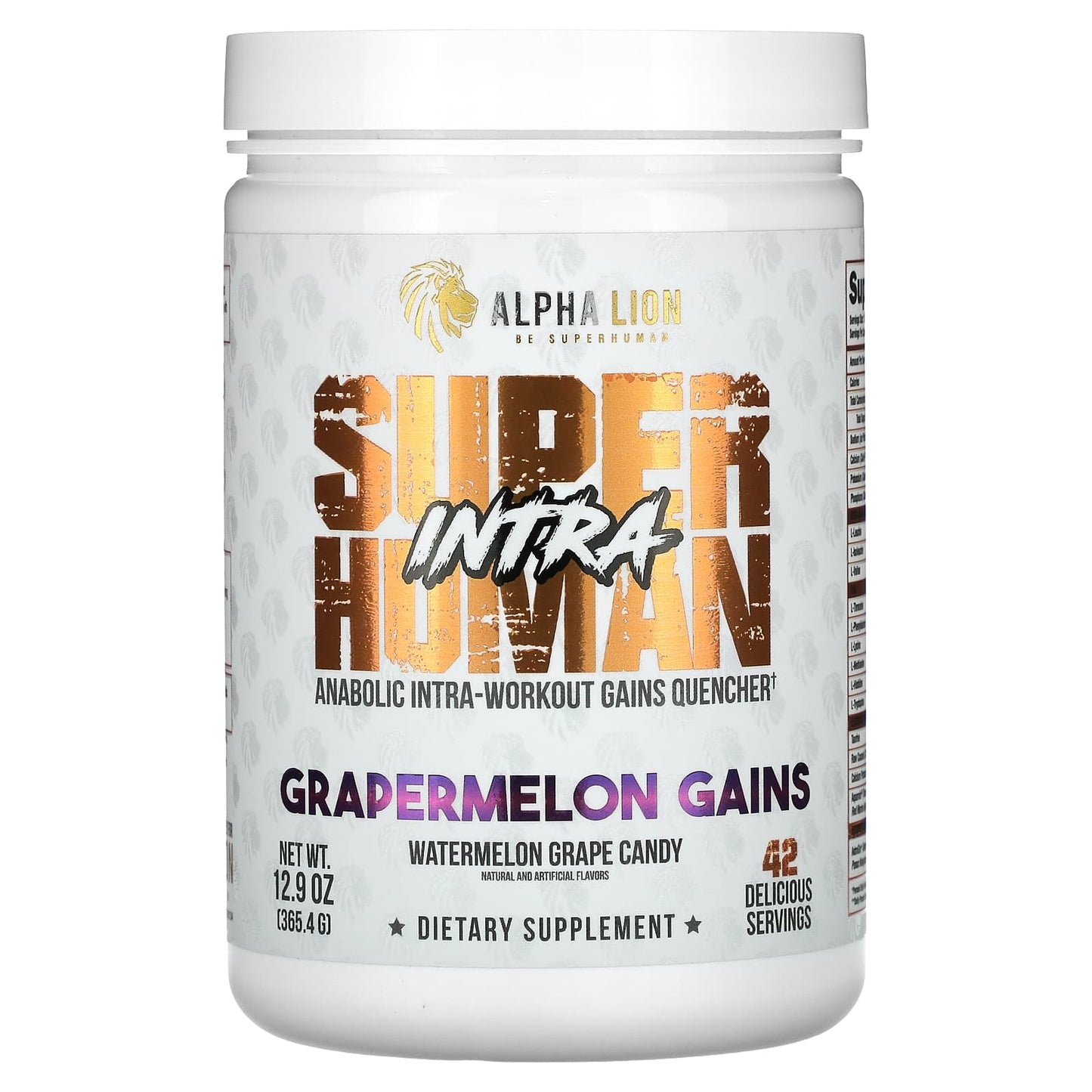 ALPHA LION-SuperHuman Intra-Grapermelon Gains-Watermelon Grape Candy-12.9 oz (365.4 g)