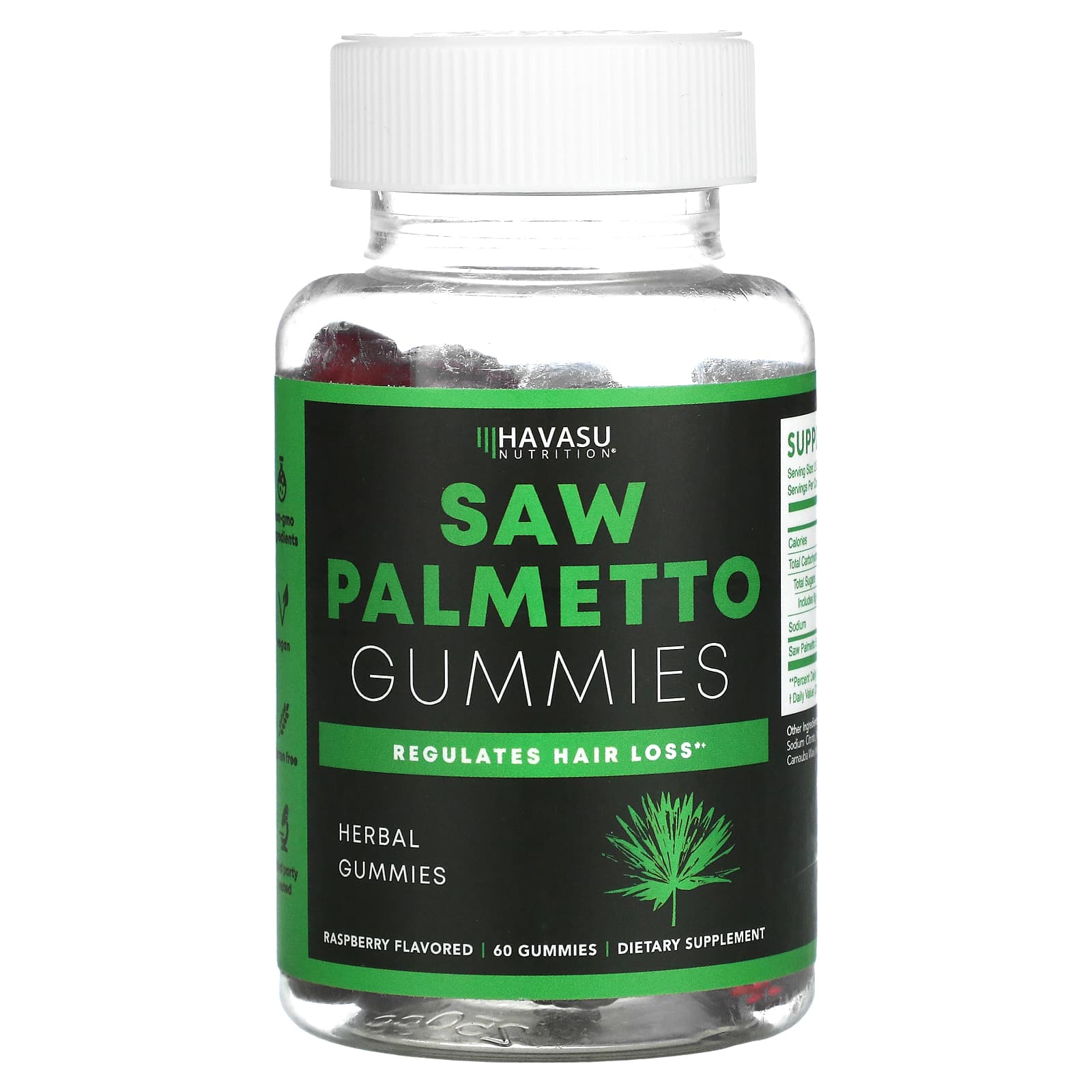 Havasu Nutrition-Saw Palmetto Gummies-Raspberry-60 Gummies