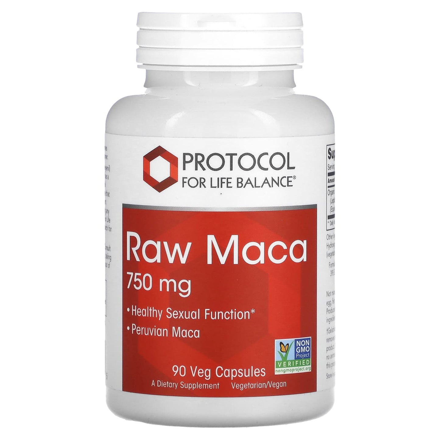 Protocol for Life Balance-Raw Maca-750 mg -90 Veg Capsules