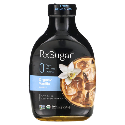 RxSugar-Organic Vanilla Syrup-16 fl oz (473 ml)