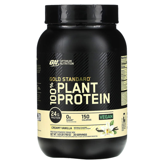 Optimum Nutrition-Gold Standard 100% Plant Protein-Creamy Vanilla-1.63 lbs (740 g)