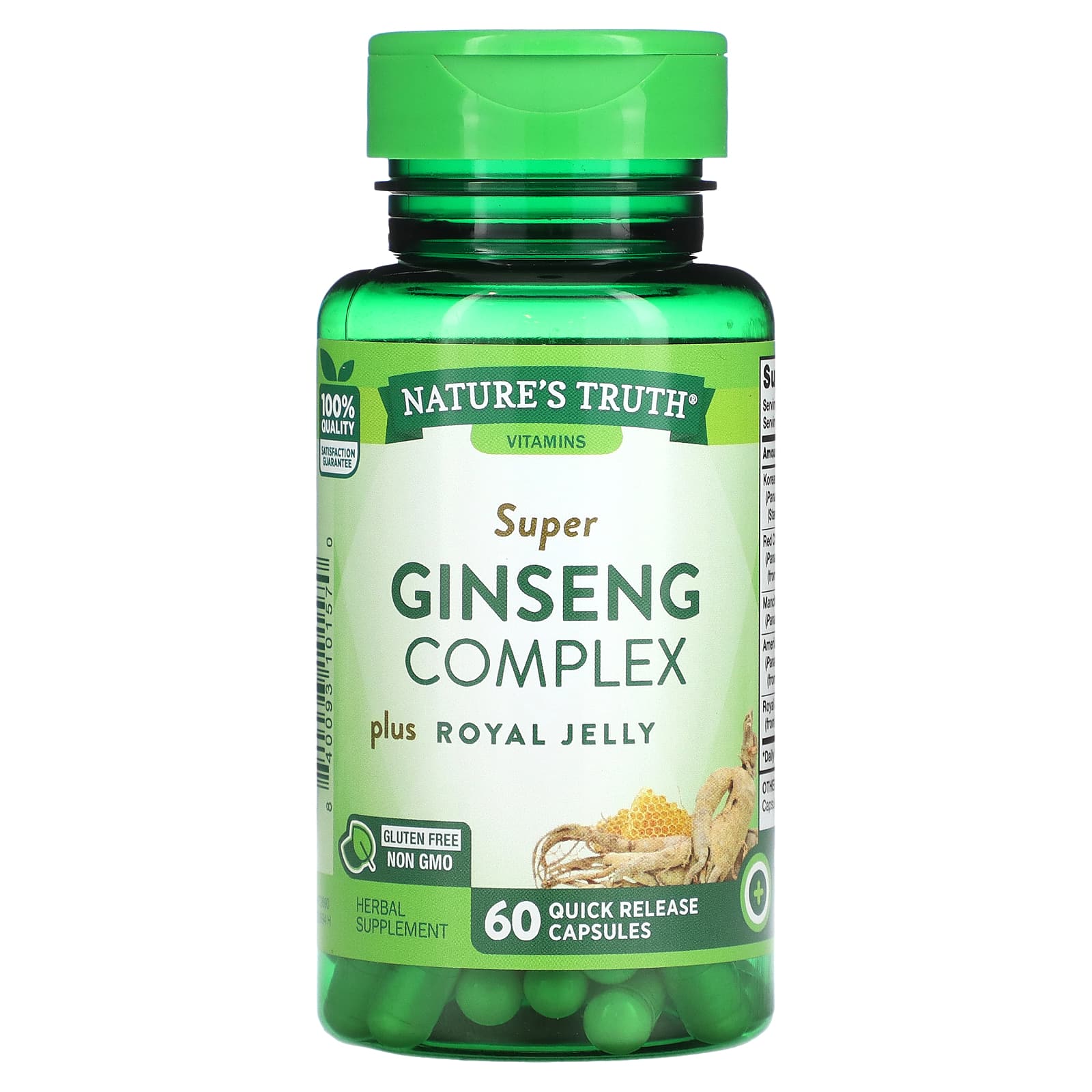 Nature's Truth-Super Ginseng Complex Plus Royal Jelly-60 Quick Release Capsules