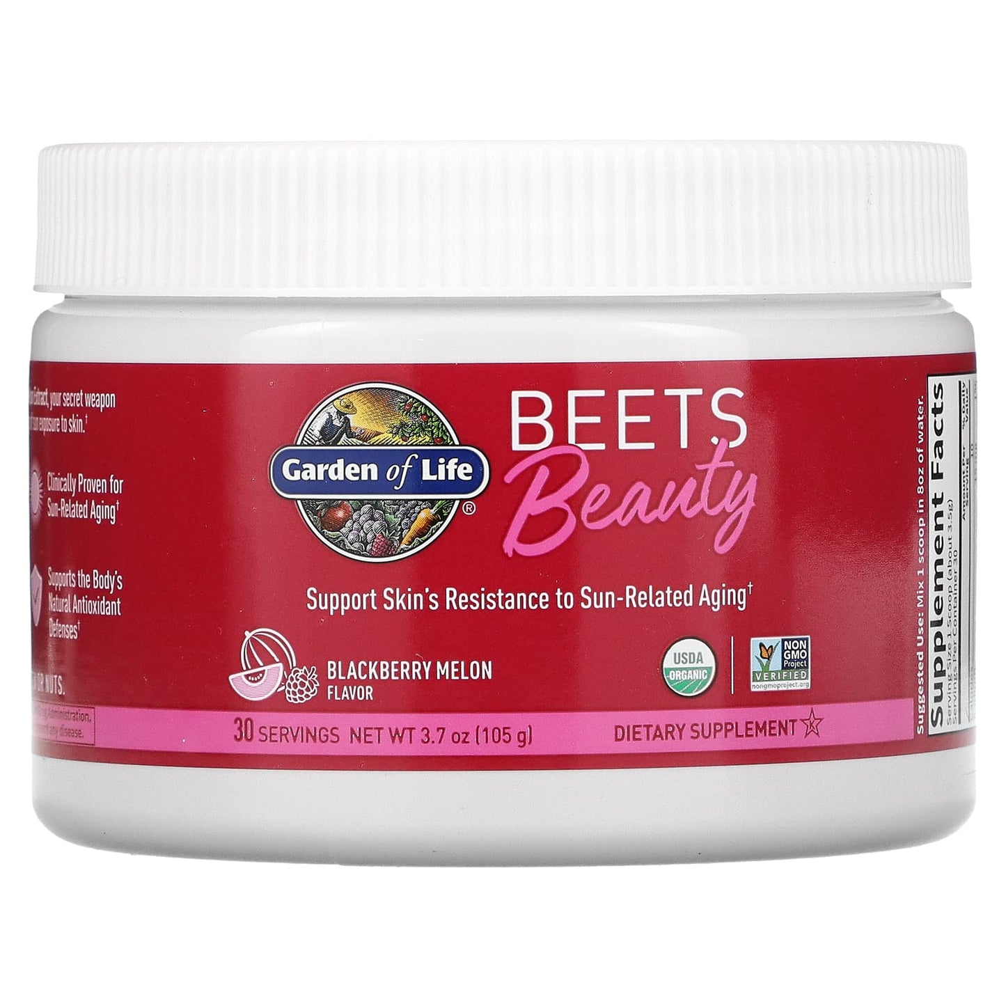 Garden of Life-Beets Beauty-Blackberry Melon-3.7 oz (105 g)