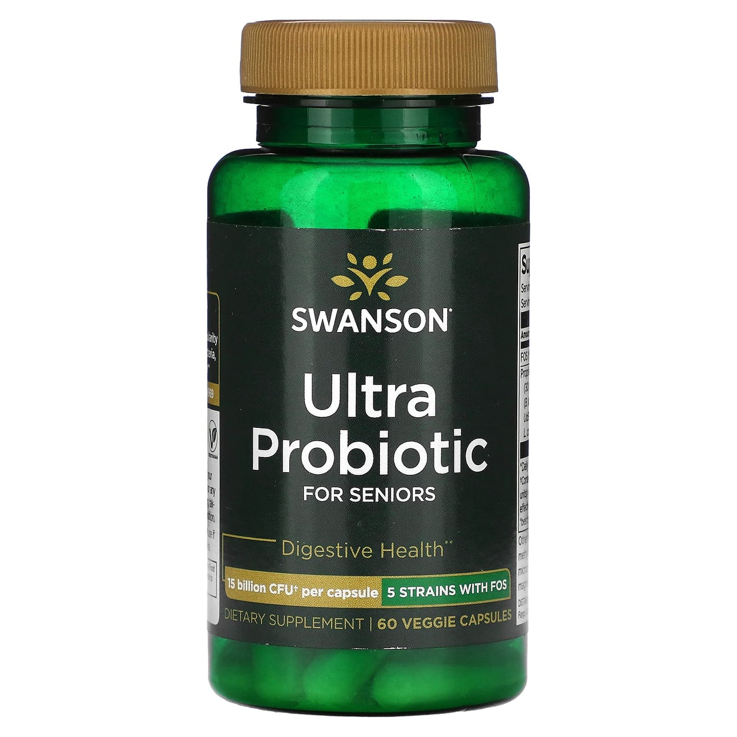 Swanson-Ultra Probiotic-For Seniors-15 Billion CFU-60 Veggie Capsules