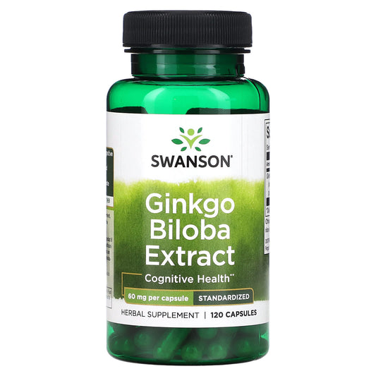 Swanson-Ginkgo Biloba Extract-60 mg-120 Capsules