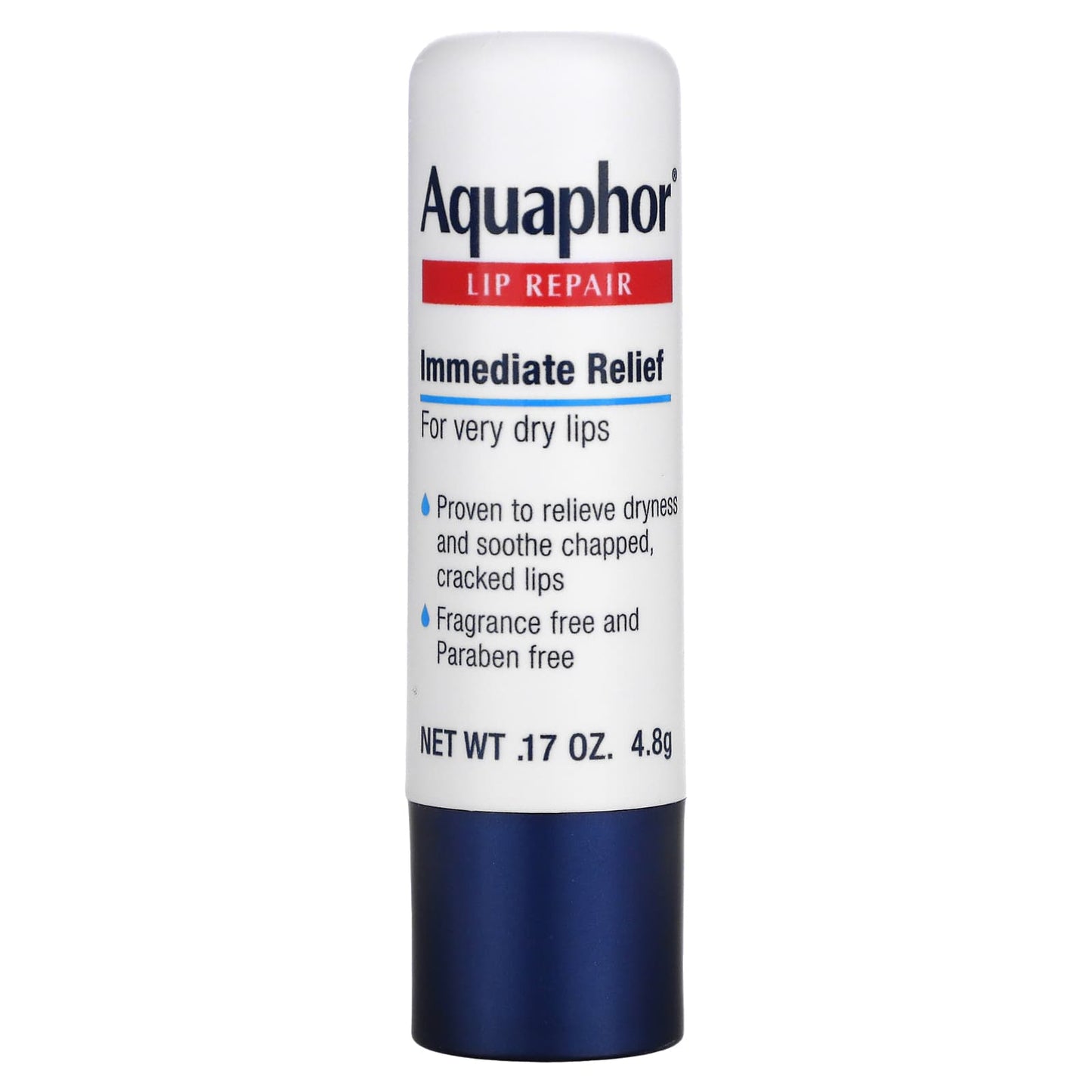 Aquaphor-Lip Repair-Stick-Immediate Relief-Fragrance Free-1 Stick- 0.17 oz (4.8 g)