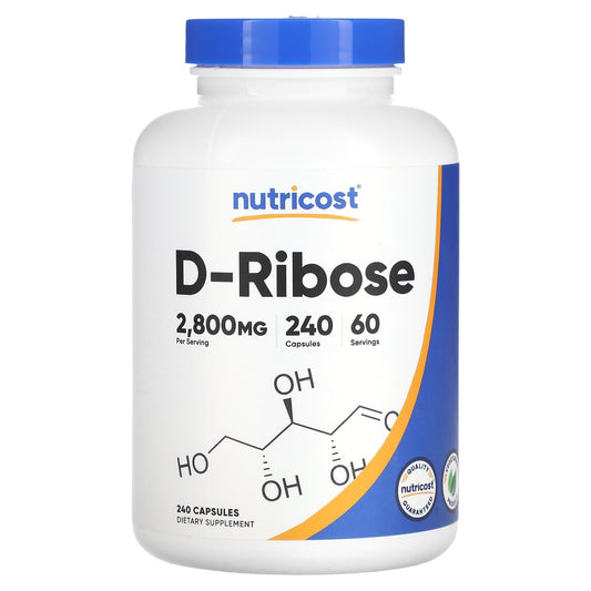 Nutricost-D-Ribose-2,800 mg-240 Capsules (700 mg per Capsule)