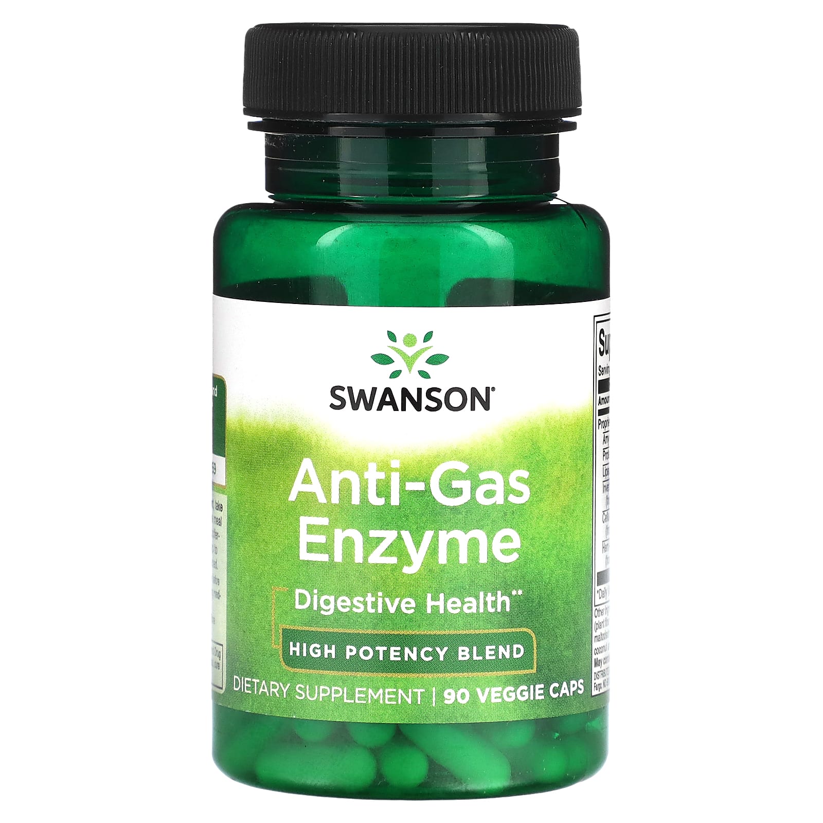 Swanson-Anti-Gas Enzyme-High Potency Blend-90 Veggie Caps