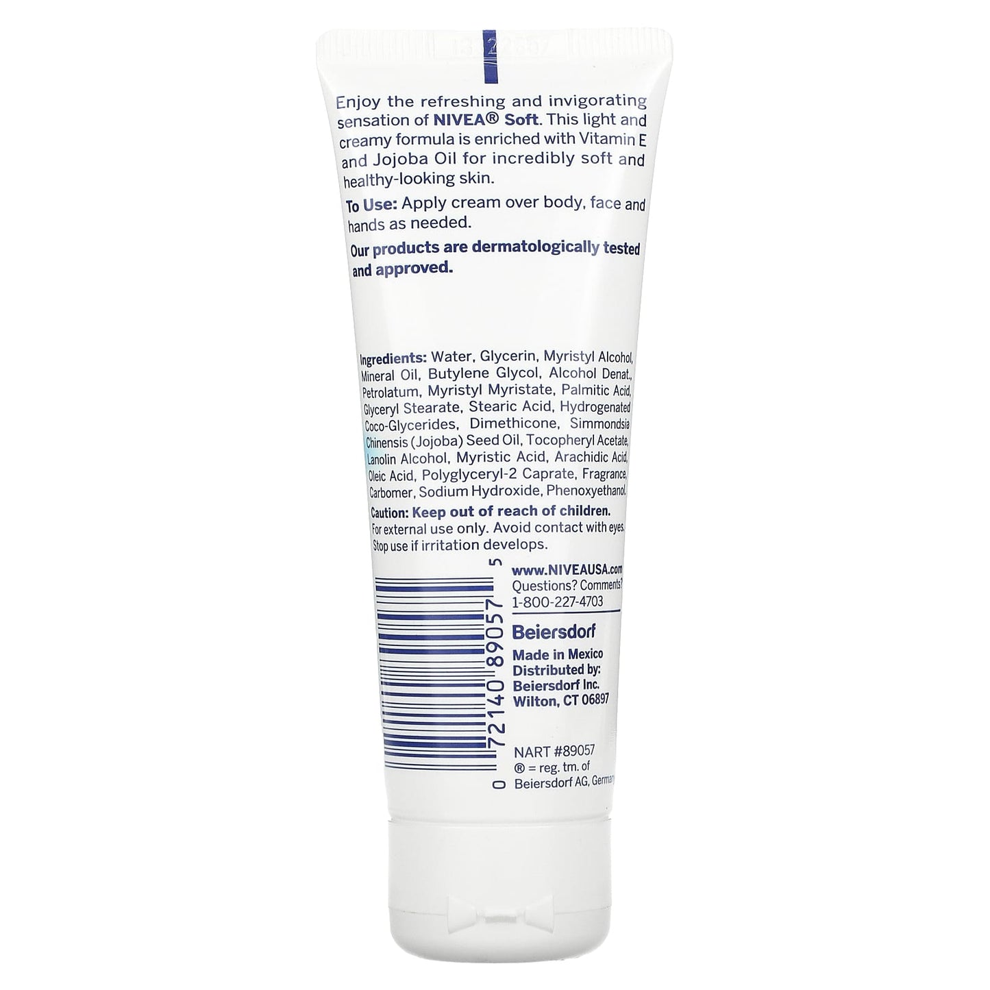 Nivea, Refreshingly Soft Moisturizing Creme, 2.6 oz (74 g)