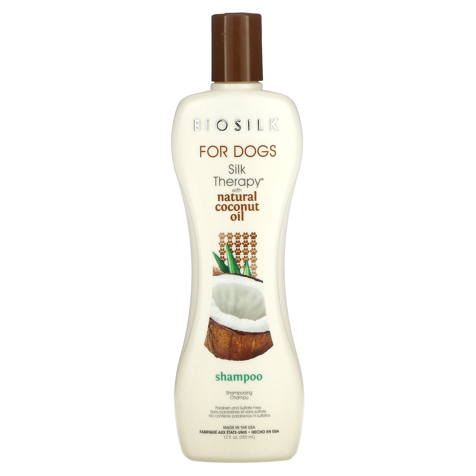 Biosilk-Silky Therapy with Natural Coconut Oil Shampoo-For Dogs-12 fl oz (355 ml)