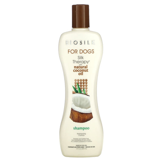 Biosilk-Silky Therapy with Natural Coconut Oil Shampoo-For Dogs-12 fl oz (355 ml)