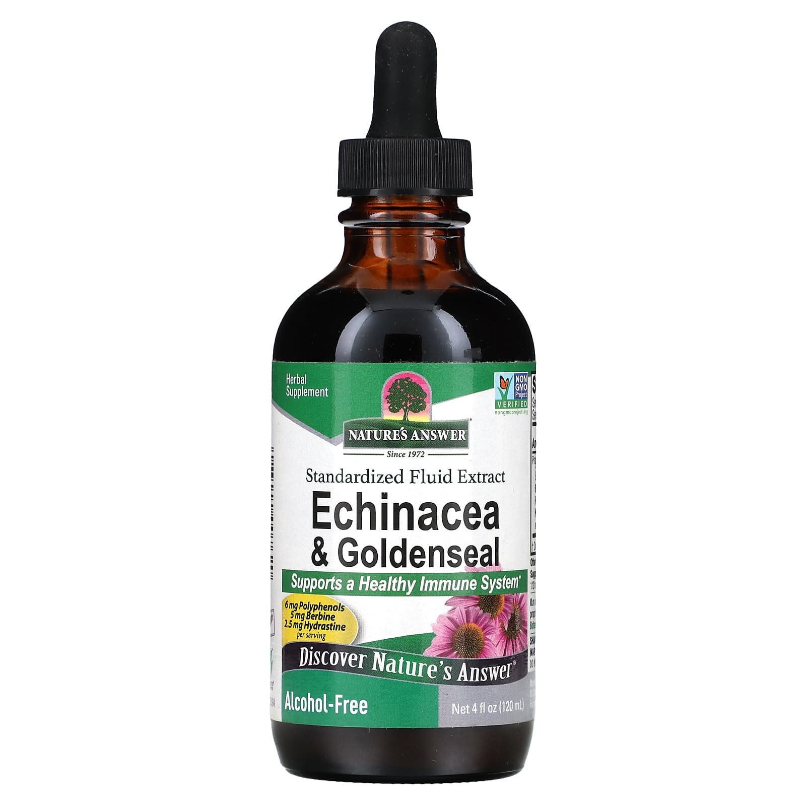 Nature's Answer-Echinacea & Goldenseal-Alcohol-Free-4 fl oz (120 ml)