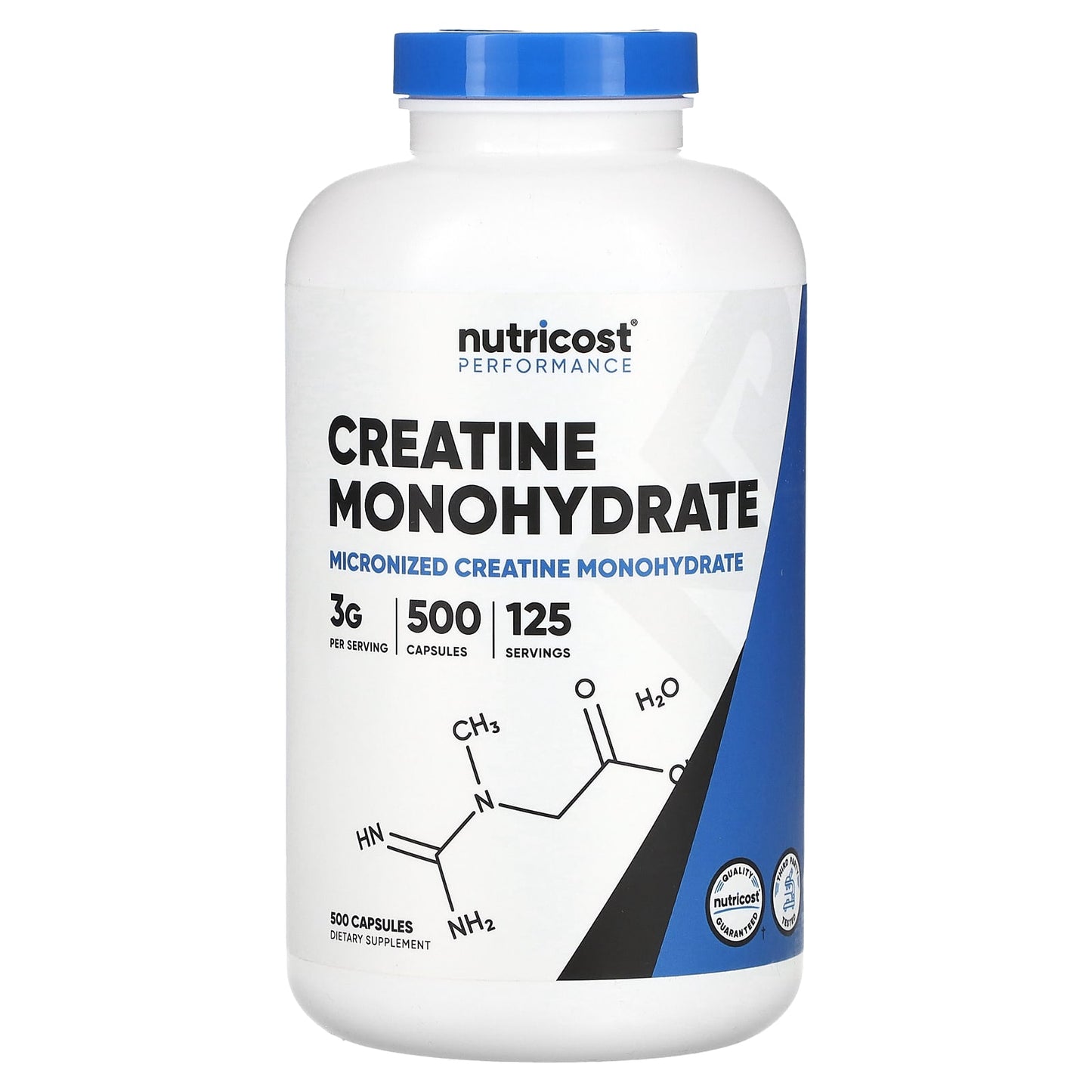 Nutricost-Performance-Creatine Monohydrate-3,000 mg-500 Capsules  (750 mg per Capsule)