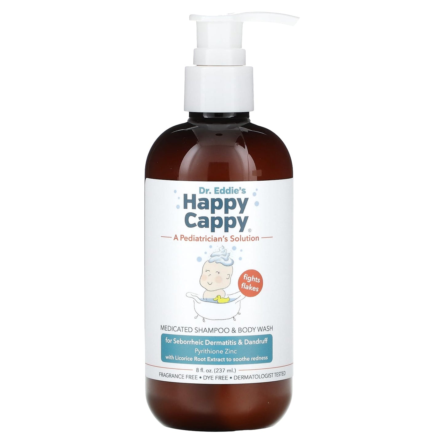 Happy Cappy-Medicated Shampoo & Body Wash-Fragrance Free-8 fl oz (237 ml)