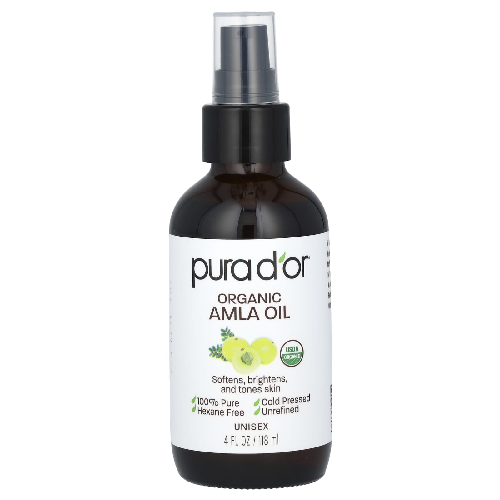 Pura D'or-Organic Amla Oil-4 fl oz (118 ml)