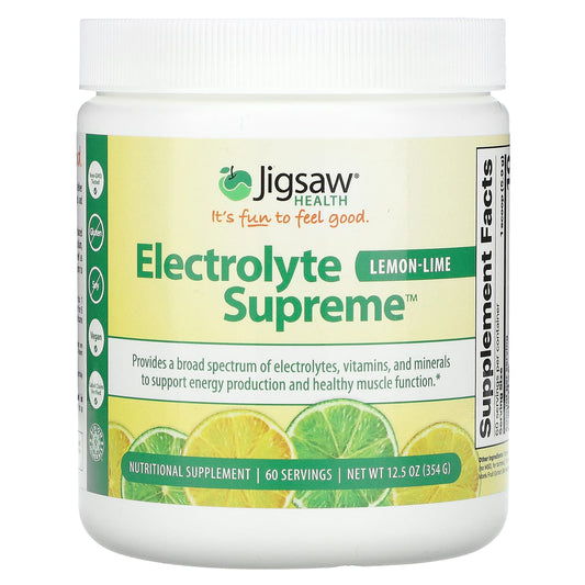 Jigsaw Health-Electrolyte Supreme-Lemon-Lime-12.5 oz (354 g)